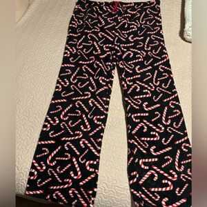 Just Love Women Pajama Pants Sleepwear Candy Cane Red White Holiday Prints 2x